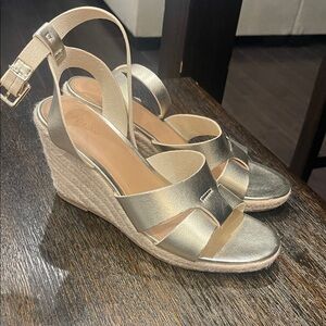 Old Navy Metallic Wedge Sandals